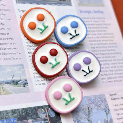 20mm Colorful Cherry Metal Shank Buttons for Children's Clothing 12PCS