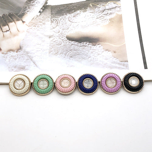 25mm Double Ring Resin Metal Shank Button 10pcs