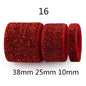 10/25/38mm Gradient Chenille Ribbon with Sparkle 3 Sizes Pack