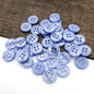 11.5mm Blue Round Four-Hole Shirt Buttons for Men and Women 100pcs