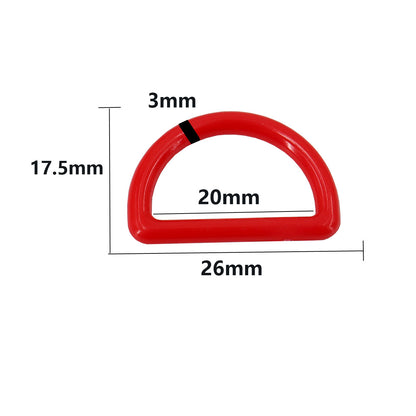 1 Tomme Plast D-Ring Spenne for Vesker Ryggsekker 115 Pakke (23 Farger)