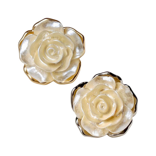 Botones decorativos de metal Vintage Rose de 18/23MM, 12 piezas