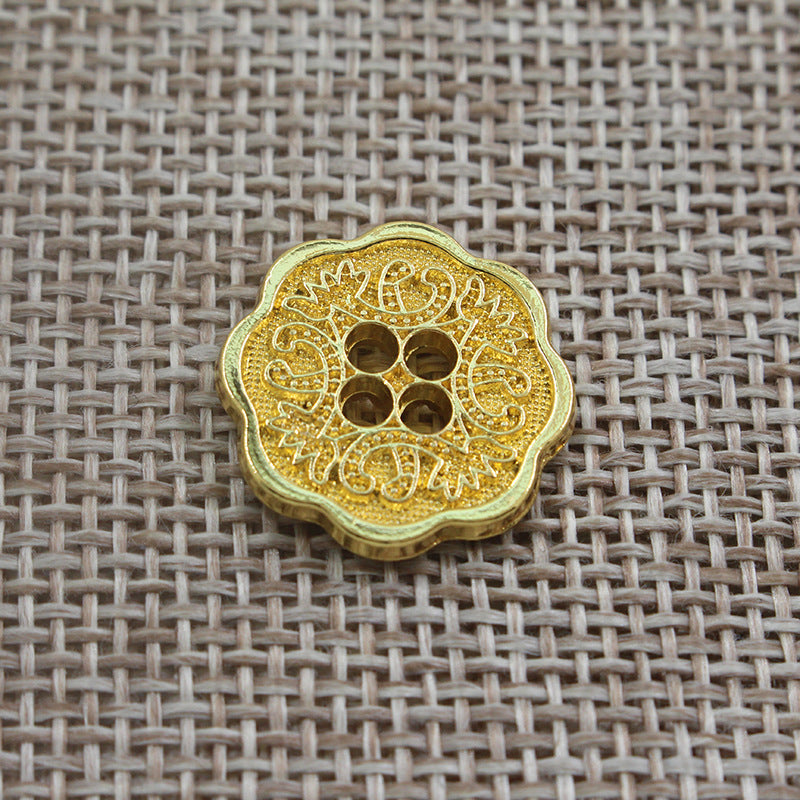 Vintage Floral 4 Holes Alloy Buttons for Clothing and Knitwear 315pcs