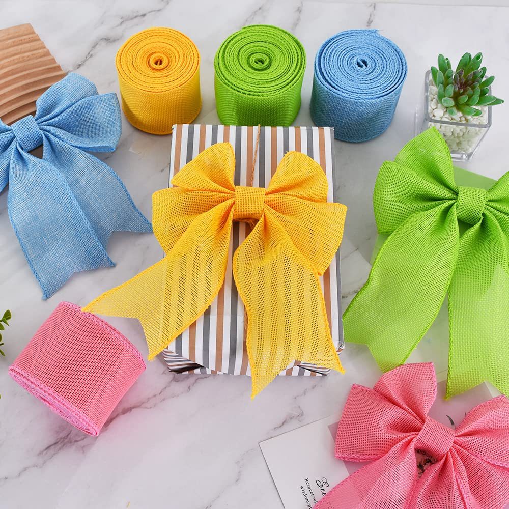 38/50/63mm Classic Solid Colored Cotton Ribbon Garden Ties 3 Pack