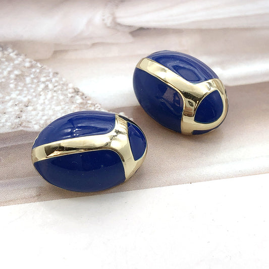 Beetle Gold Blue Cashmere Blazer Cardigan Metal Shank Buttons 10pcs