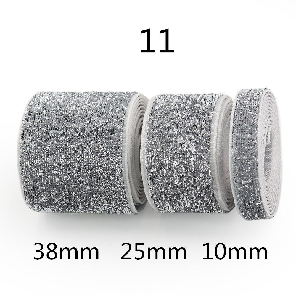 10/25/38mm Gradient Chenille Ribbon with Sparkle 3 Sizes Pack