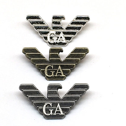 16x30mm Gunmetal Bronze Eagle Metal Pant Tag 10pcs