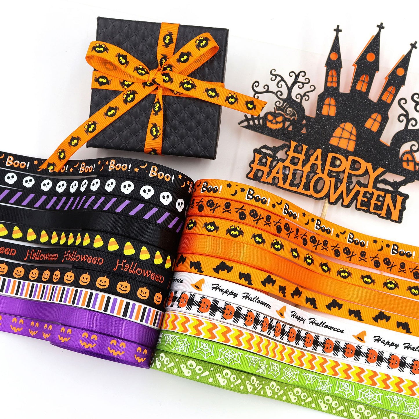 10mm Halloween Party Scene Decoration Ribbon 16 Colors