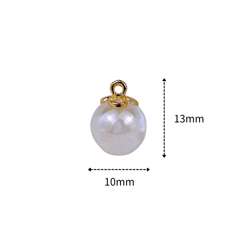 Baroque Pearl Shaped Metal Buttons for Chiffon Shirts Blouses 10pcs