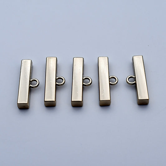 21mm Metal Rectangle Bar Gold Decorative Buttons for Coats 20pcs