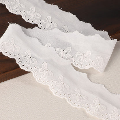 45mm Lolita Dress Lace Trim with Pleated Ruffles 16 Yards