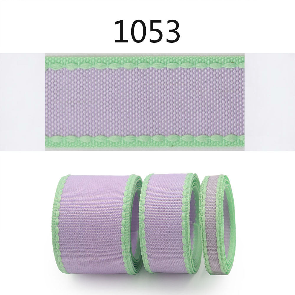 10/25/38mm Candy-Colored Ribbed Ribbon 3 Size Set