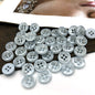 11.5mm Blue Round Four-Hole Shirt Buttons for Men and Women 100pcs