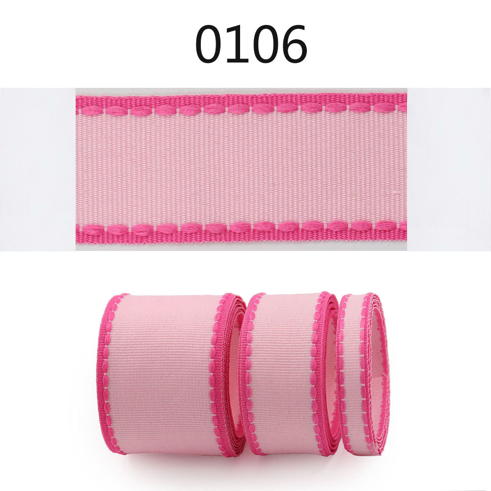 10/25/38mm Candy-Colored Ribbed Ribbon 3 Size Set