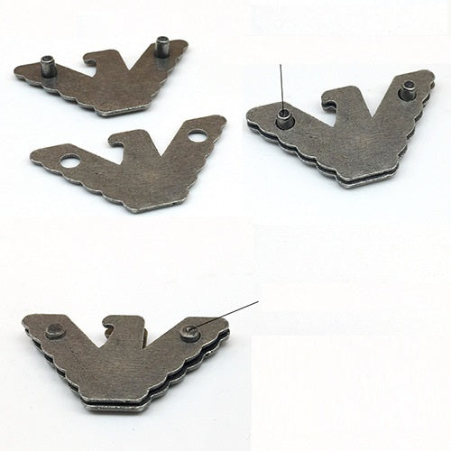 16x30mm Gunmetal Bronze Eagle Metal Pant Tag 10st