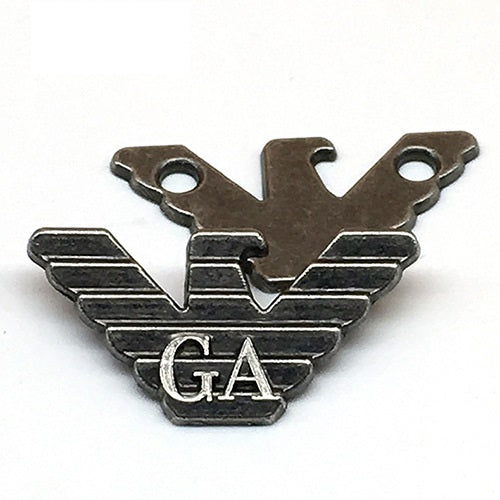 16x30mm Gunmetal Bronze Eagle Metal Pant Tag 10pcs