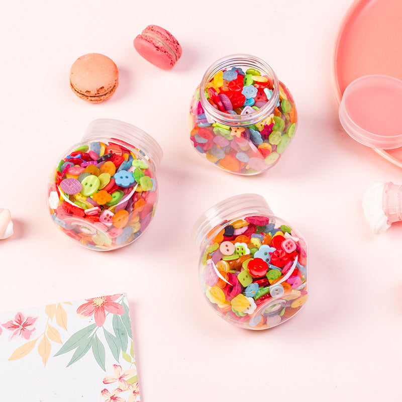 400pcs Candy Colored DIY Craft Buttons Bottle Pack