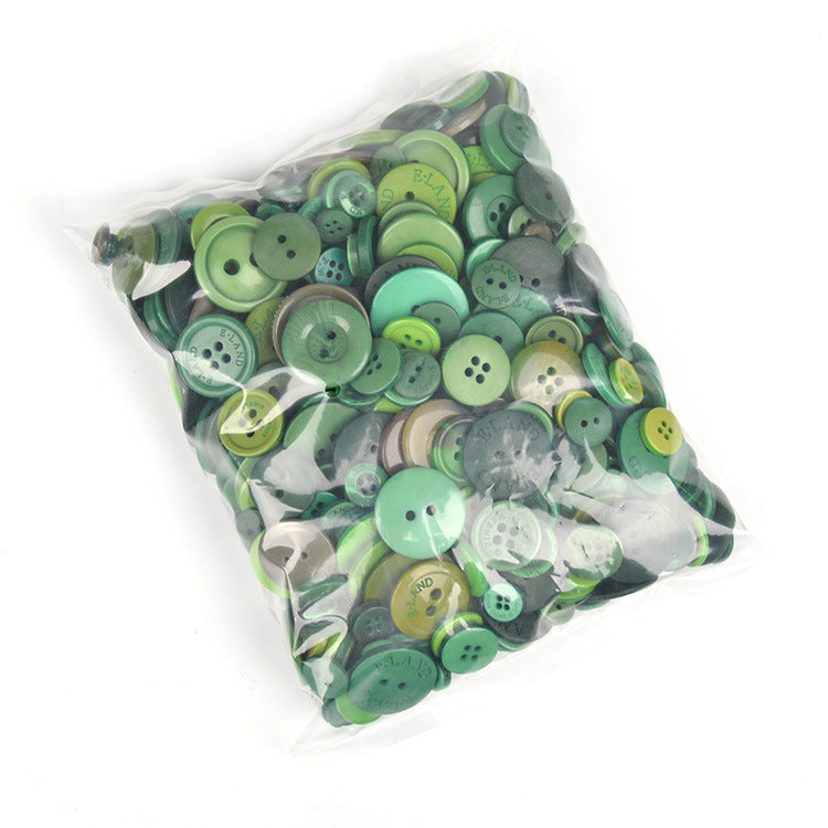 400-600 Piece Colorful Resin DIY Craft Button Set