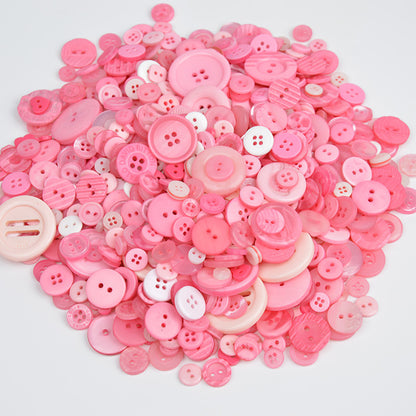 400-600 Piece Colorful Resin DIY Craft Button Set