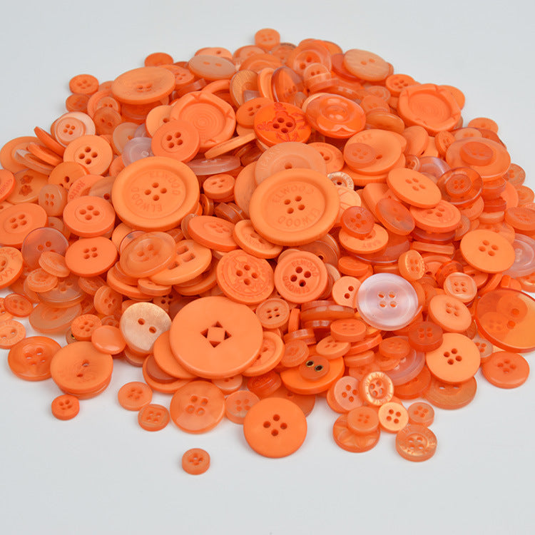 400-600 Piece Colorful Resin DIY Craft Button Set