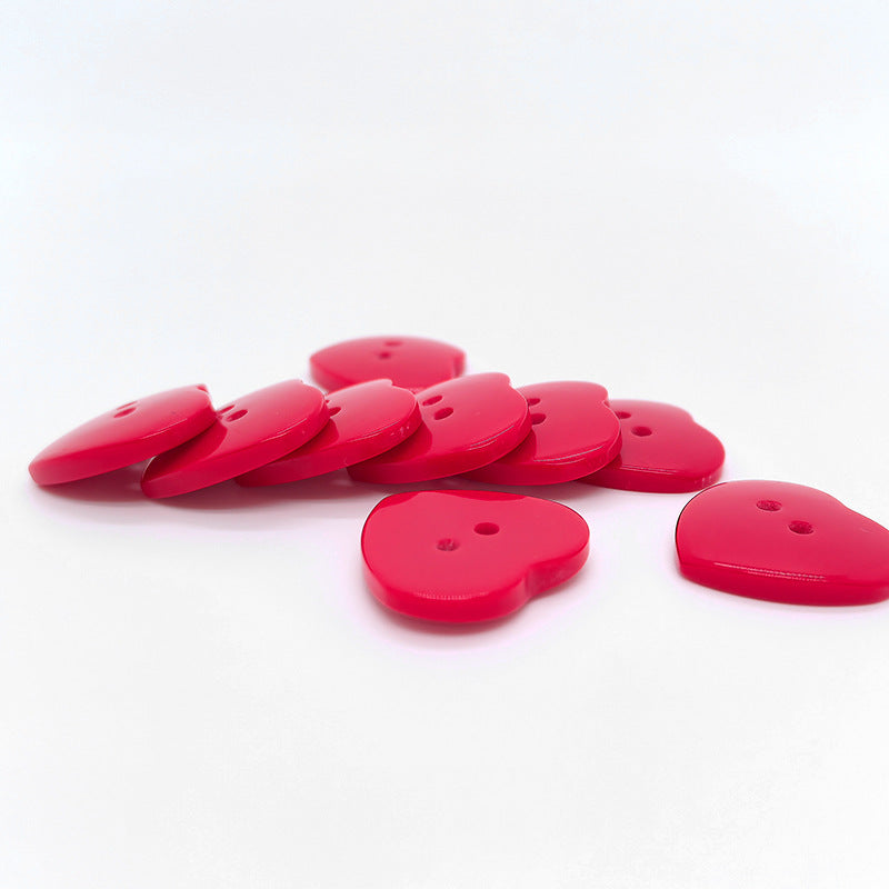 36L Red Heart Two-Hole Buttons for Children's DIY Crafts 50pcs