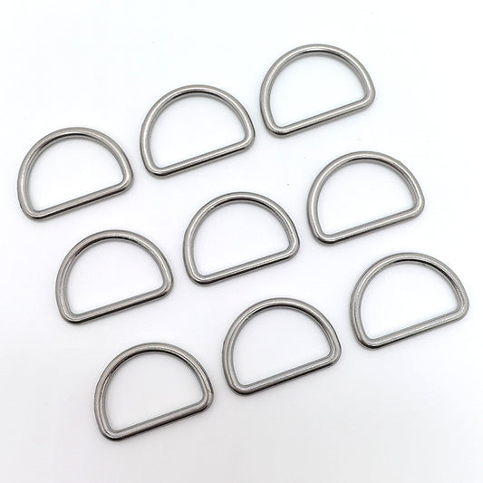 Hebilla D-Ring de aleación de zinc sin costura de 2.5CM de diámetro interior 30pcs