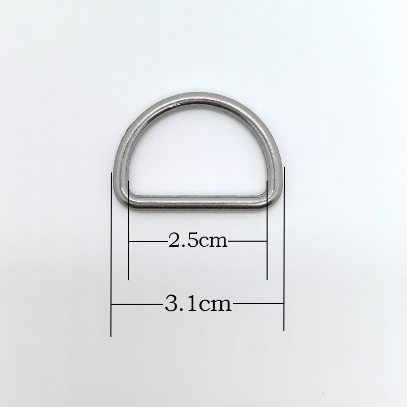 2,5CM indre diameter sømløs sinklegering D-ring spenne 30 stk