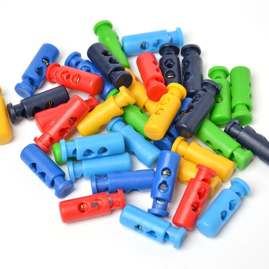 8mm Diameter Colored Plastic Cord Locks 96 Pack(6 Colors)