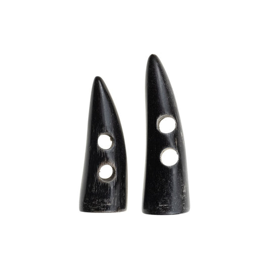 Black Natural Real Horn Toggle Buttons,5pcs