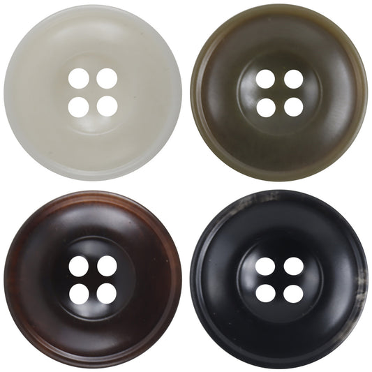 Round 4 Hole Retro Resin Buttons for Hoodies and Dresses,20pcs