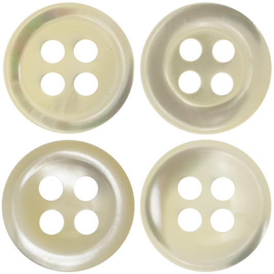 Beige Shell Buttons for Retro Silk Shirts Dresses 10pcs