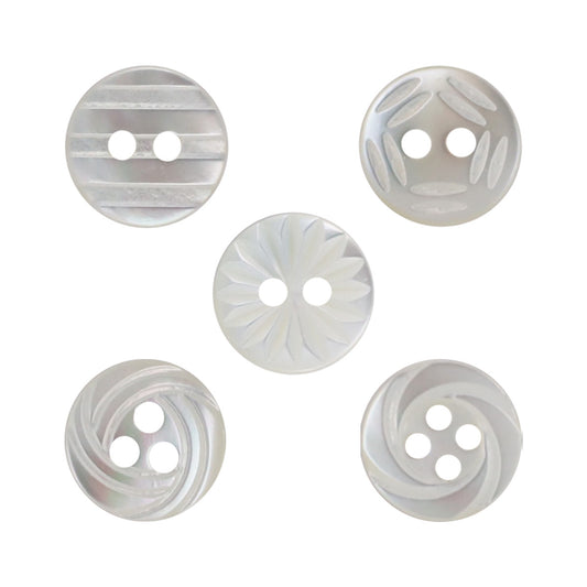 11.5mm 2/3/4-Hole Natural Shell Buttons for Silk Shirts 10pcs