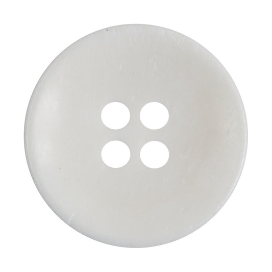 Natural Bowl-Shaped Four-Hole Ivory-Colored Bone Buttons 10pcs