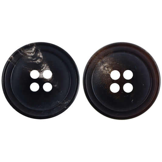 Round Real Horn Buttons for Coats Suit Cuffs 10pcs