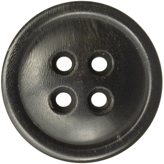 25mm Black Genuine Horn Buttons for High-End Cashmere Coats 6pcs