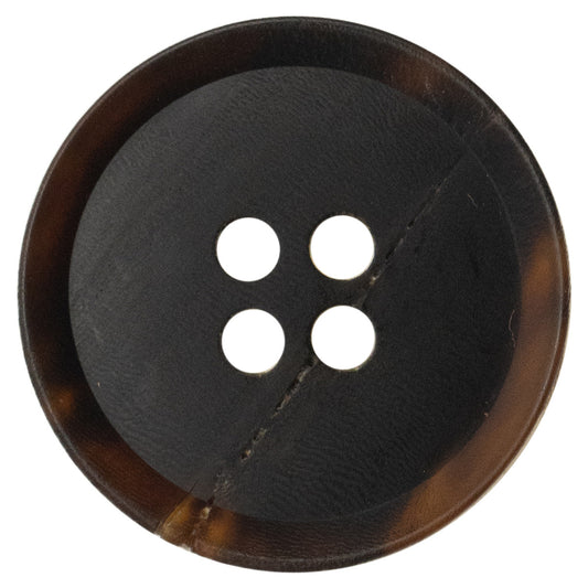 Dark Brown Genuine Horn Buttons for Casual Vintage Suits - 10pcs