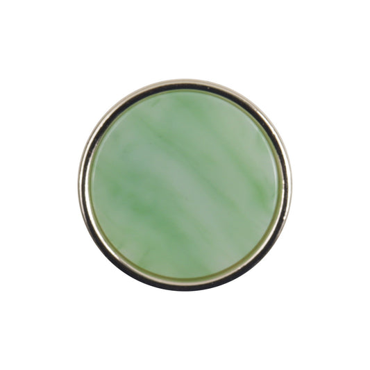 Jade Green Resin and Metal Button for Chinese Style Hanfu 10pcs