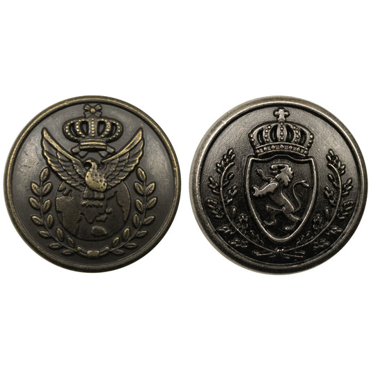 American Navy Style Bronze Metal Buttons with Eagle Lion Crown 10pcs