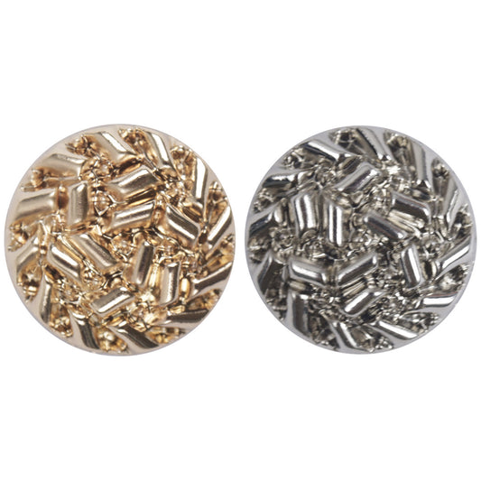 20-25mm Gold and Silver Abstract Art Metal Buttons with Handle 10pcs