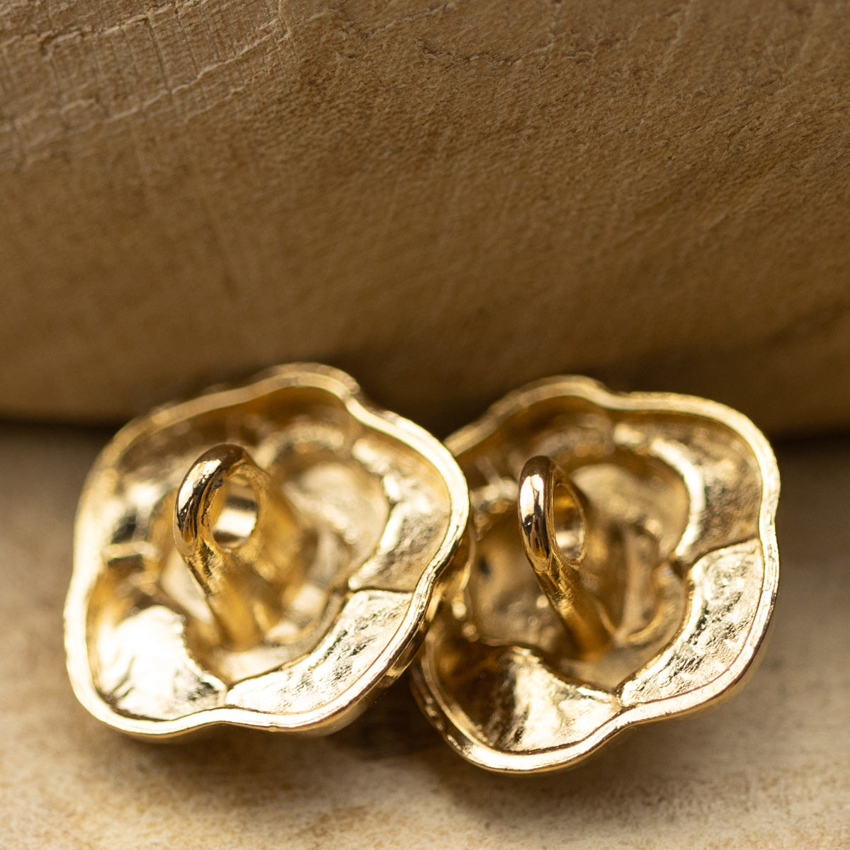 Golden Rose Metal Buttons for Children's Cardigans 20pcs