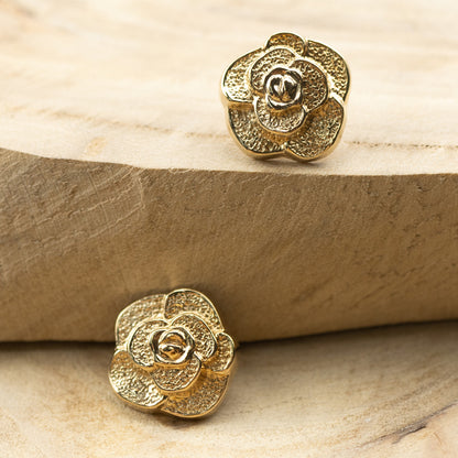 Golden Rose Metal Buttons for Children's Cardigans 20pcs