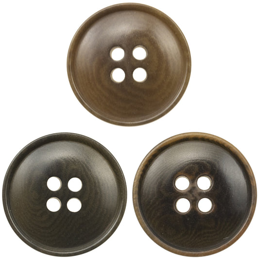 Vintage Burnt Dark Green Eco-Friendly Natural Fruit Buttons 10pcs