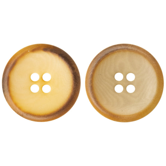 Burnt Yellow Natural Fruit Buttons for Retro Linen Shirts 10pcs