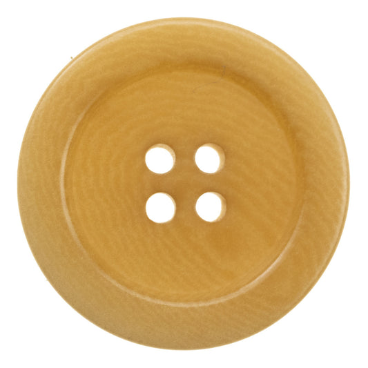 20mm Light Yellow Plain 4 Hole Fruit Buttons for Sweaters Knitwear 10pcs