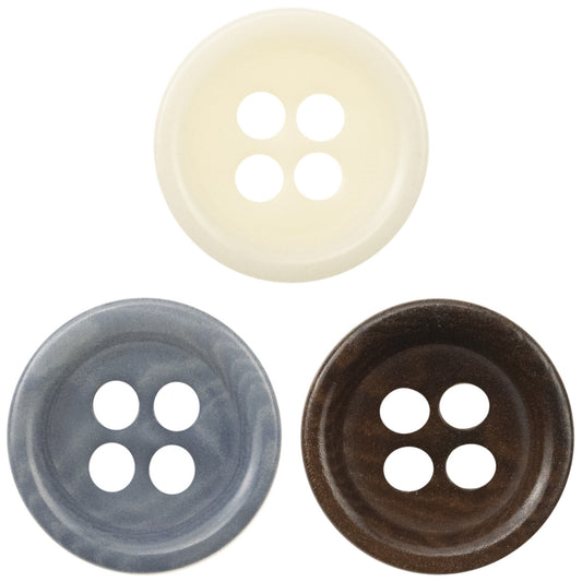 Boutons Tagut ronds de 11,5 mm pour polos bleu clair - 20 pièces