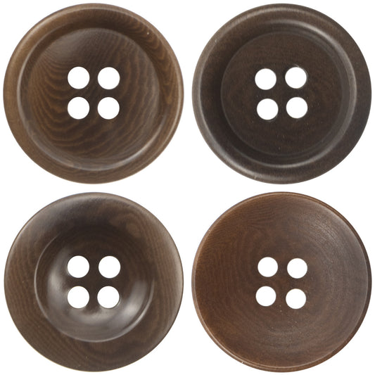 Dark Khaki Sustainable Fruit Buttons for Tailors and Designers 10pcs