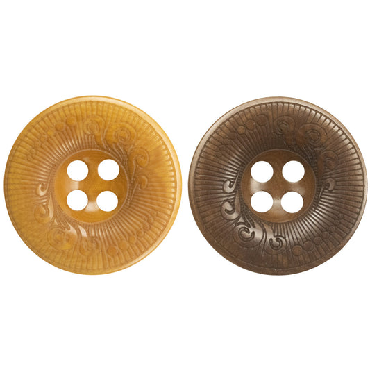 Brown Carved Cloud Tagut Nut Buttons for Japanese Kendo Uniforms 10pcs