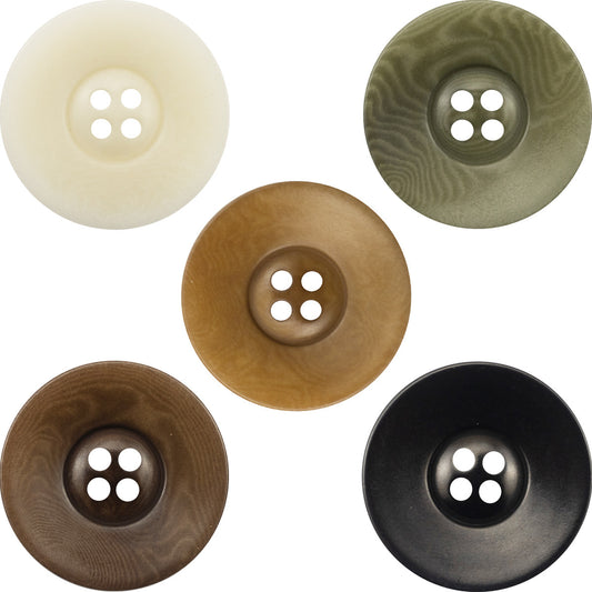 Vintage Wide-Edged Fruit Buttons for Army Green Casual Jackets 10pcs