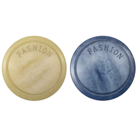 Boutons de mode en bleu Klein et beige pour vestes 5pcs