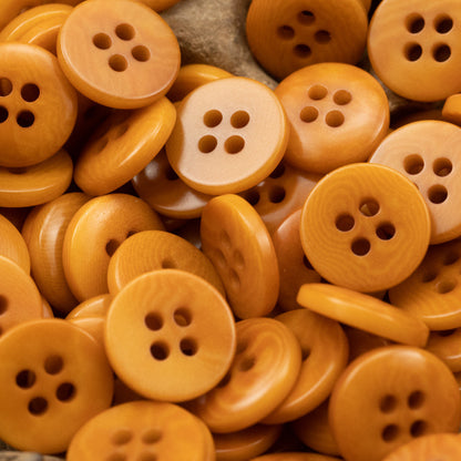 Boutons de fruits plats orange et gris à quatre trous de 11,5/12,5 mm 10 pièces